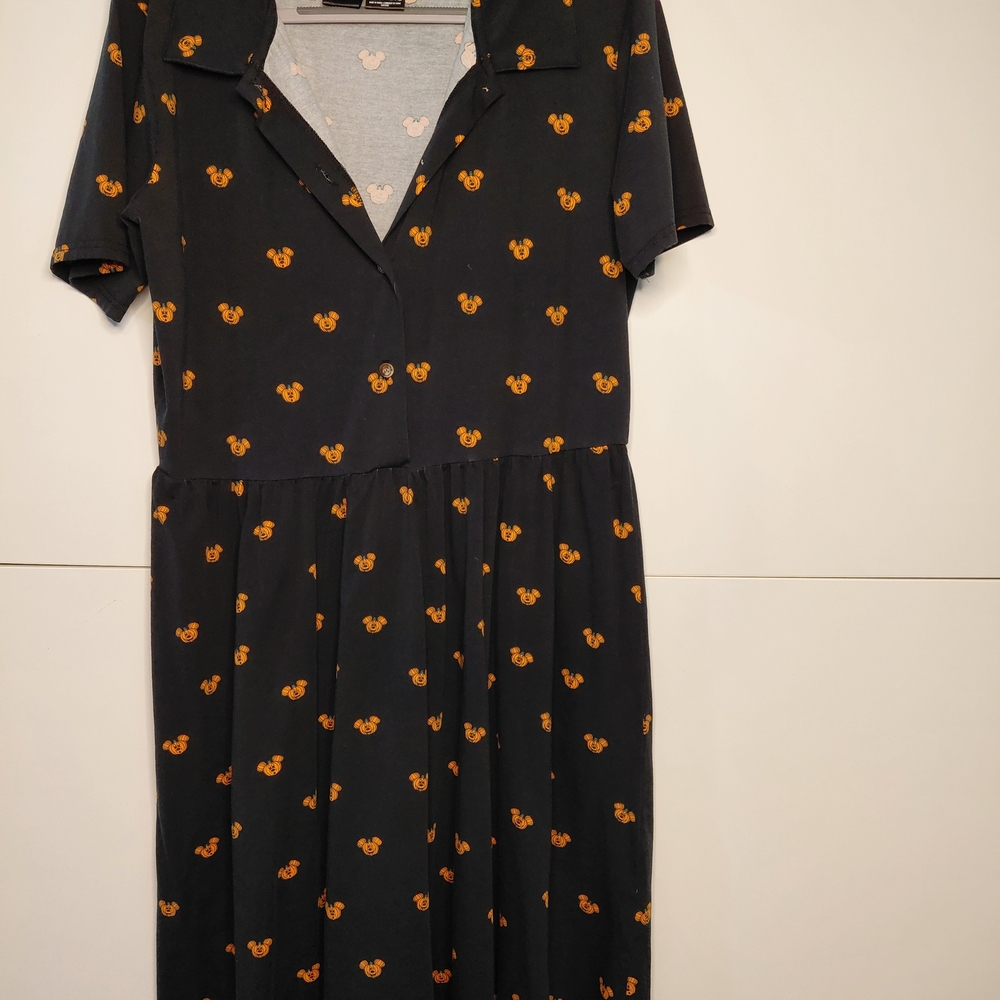 Disney Mickey Mouse Pumpkin Black Midi Dress - Cakeworthy Collab - Picture 3 of 8